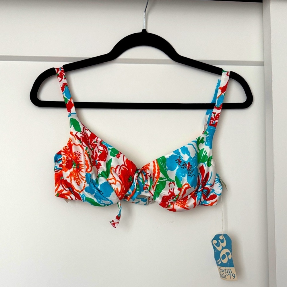 Deadstock 70s Bali Floral Bikini Top